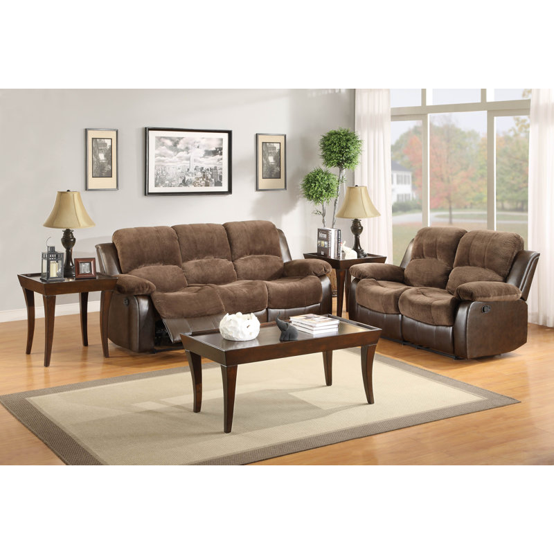 Red Barrel Studio Welling Reclining Configurable Genuine Leather Living